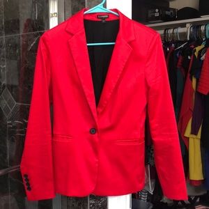 Express bright red blazer jacket